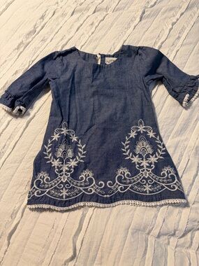 indigo soul Blue Chambray Kids Dress